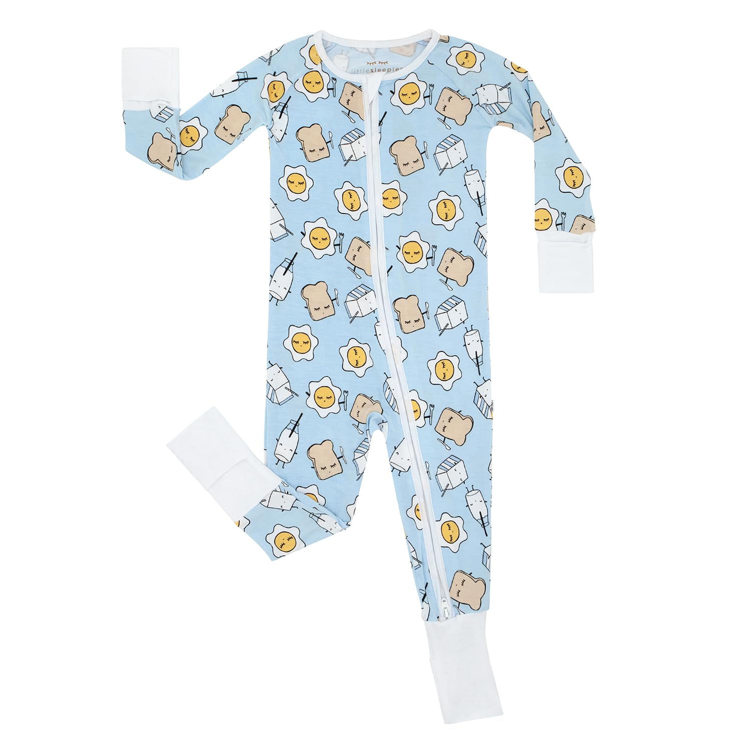 Little Sleepies Zippy Baby & Toddler Pajamas, Sleeper For Boys And Girls, Newborn Sleeper W/ 2-Way Zipper W/Mitten Cuffs, Made F