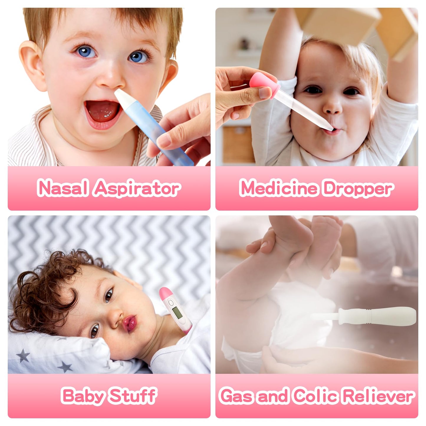 Baby Healthcare And Grooming Kit, 21 In 1 Portable Baby Essentials Kit With Gas Relief Hair Brush Comb Nasal Aspirator For Newbo