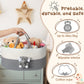 Foldtier Elephant Diaper Caddy Organizer Cart Storage For Nursery With Handle Baby Shower Basket Gift Baby Bath Caddy For Diaper