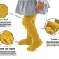 Epeius Infant Girl Tights Baby Girl Seamless Cable Knit Leggings Solid Cotton Stockings Footed Pants Pantyhose 6-12 Months (Pack