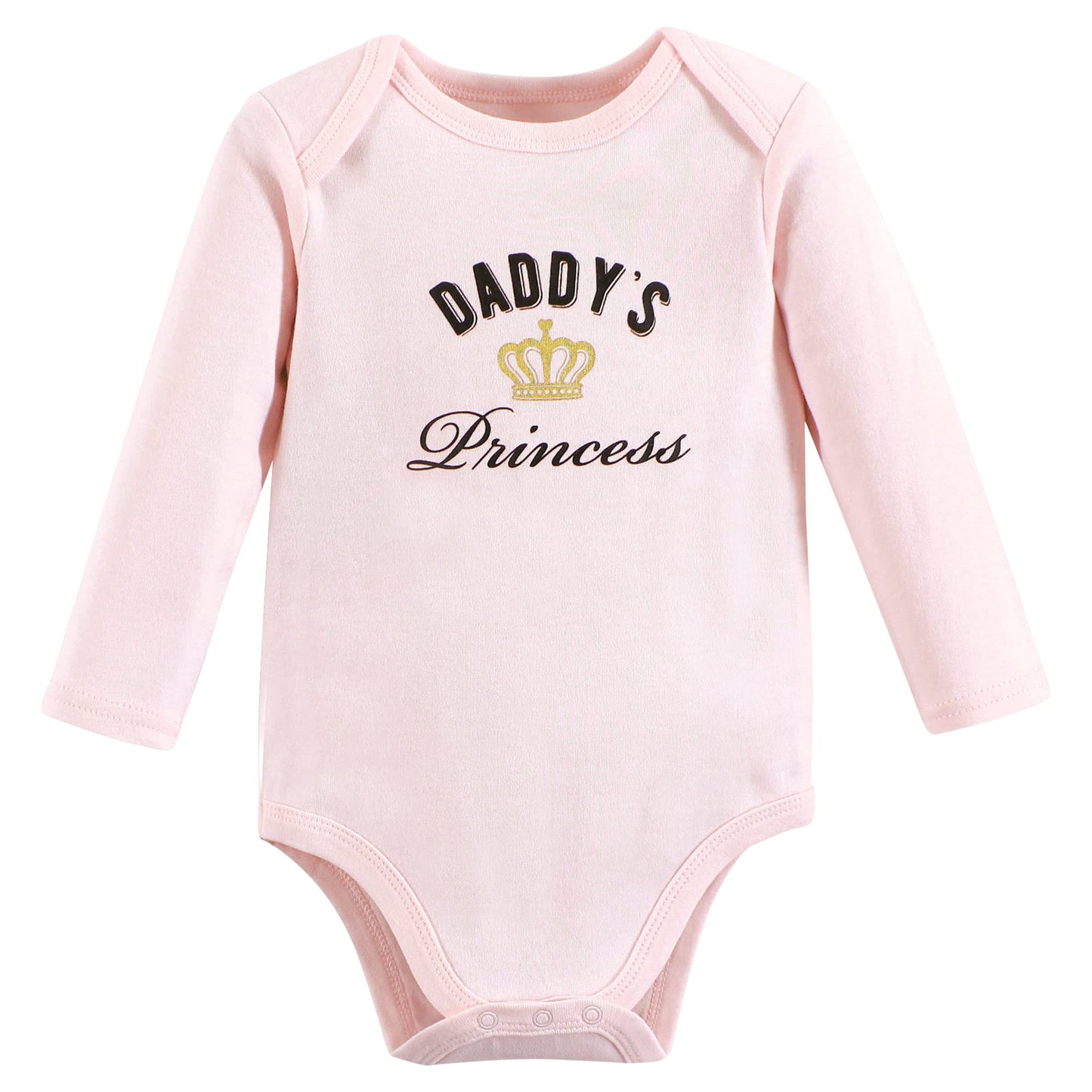 Hudson Baby Unisex Baby Cotton Long-Sleeve Bodysuits, Daddys Princess, 9-12 Months