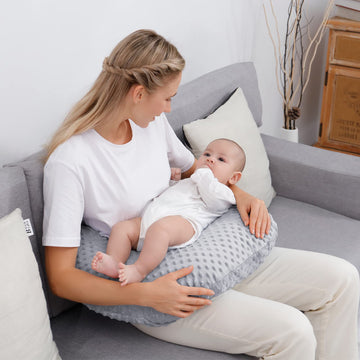 Pillowcase For Nursing Pillow And Positioner For Breastfeeding And Bottle Feeding, Propping Baby, Tummy Time, Baby Sitting Suppo