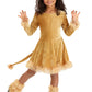 Kids Adorable Lady Lion Costume | Jungle Cat Animal Dress with Headband, Tail for Halloween or Dress Up Party