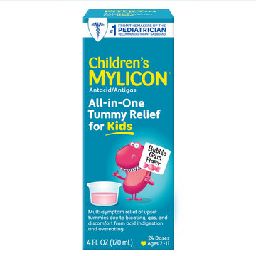 Childrens Mylicon All-in-One Tummy Relief Liquid For Indigestion for Kids, Bubble Gum Flavor, 4oz