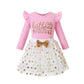 Lysmuch Toddler Kids Baby Girl 'S Birthday Outfits Princess Vest Sleeveless Shirt Mesh Tutu Skirt Set (Pink Birthday Princess Lo
