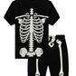 Family Feeling Baby Boys Girls Pajamas Glow In The Dark Skeleton Halloween Short Sleeve Cotton Summer Jammies Toddler Kid Pjs Si