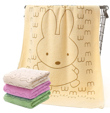 FIMALIA Soft Bath Towel Cotton Washcloth for New Born Baby,Infants and Toddlers(Colour & Prints May Vary)(Pack of 2) (Light Colo
