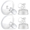 Maymom Two-Piece Wide Neck Pump Parts For Spectra S1/S2 Pumps; Incl Wide Mouth Flanges; Not Original Spectra Flange (17 Mm Two F