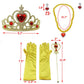 Orgrimmar Princess Dress Up Accessories For Belle Gloves Princess Tiara Crown Wand Necklaces For Kids