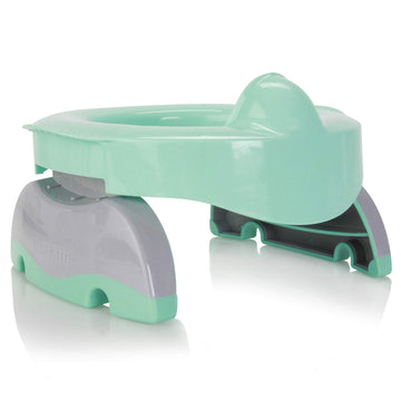 Kalencom Potette Plus Premium 2 In 1 Travel Potty And Toilet Seat Trainer Ring With Built In Pee Guard And Easy-Grip Handles (Te
