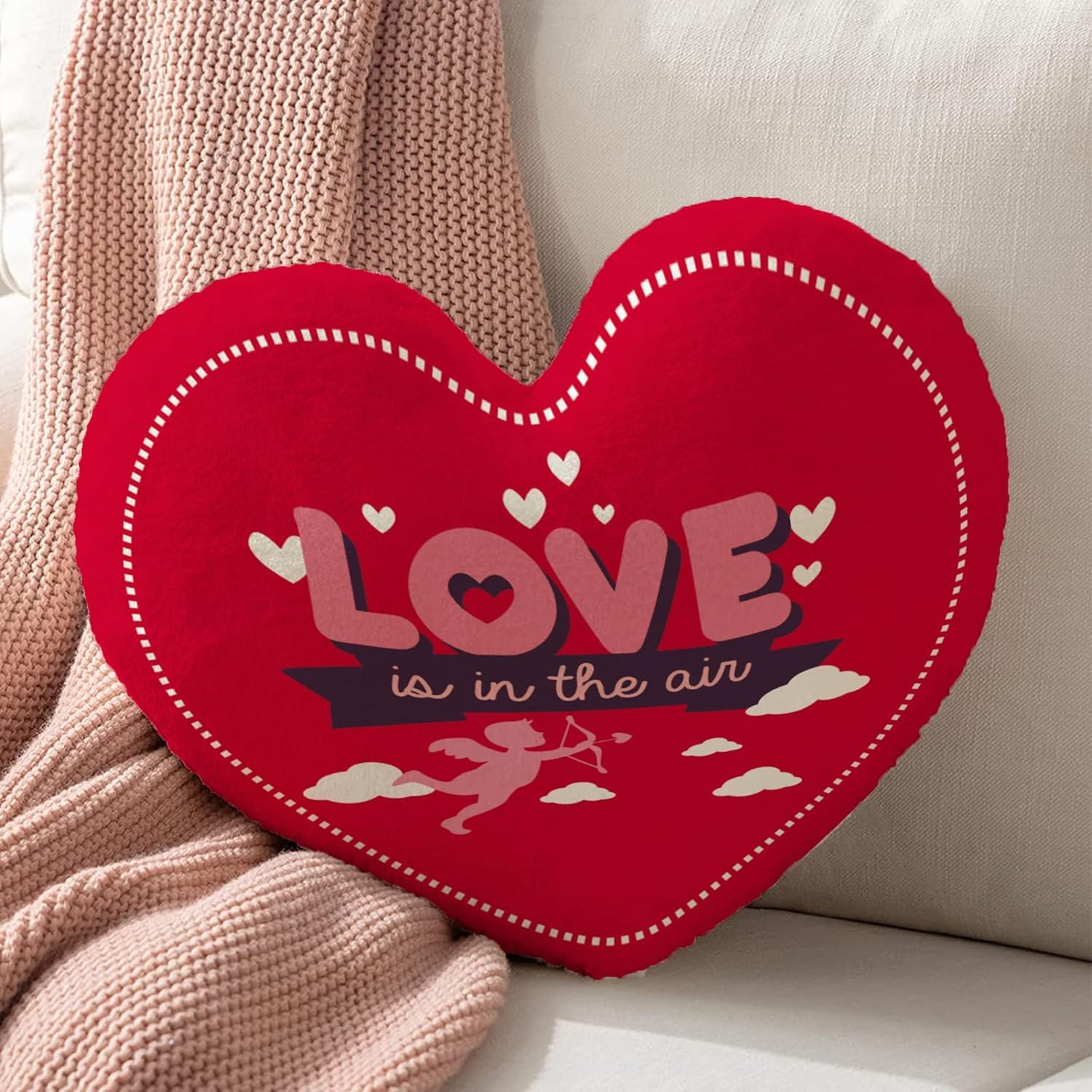 Stitchnest Heart Shape Cushion Pillow Valentine Gift For Girlfriend Boyfriend Couples Husband And Wife ValentineS Day Love Pill