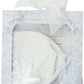Stephan Baby Bonnets - White Cotton Christening Bonnet With Cutwork Embroidered Cross And Satin Bows, One Size, Scalloped Hem