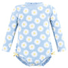 Hudson Baby Baby Girl'S Toddler Swimsuit, Blue Daisy