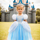 Axaxa Cinderella Princess Dress Girls Fancy Party Costume Halloween Christmas Cosplay Dress Up Outfit For 4-7 Years