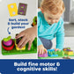 Learning Resources Stacking Shapes Garden, Fine Motor Skills, Stacking and Sorting Puzzle Board, Montessori Toddler Sensory Tabl