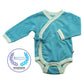 Babysoy Unisex Baby Kimono Bodysuit - Ocean - 3-6 Months