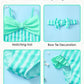 Mioglrie Baby Girl Swimsuit Infant 18-24 Month Bathing Suits Newborn Girls Summer Beach Swimwear Toddler Green Ruffle Stripe One