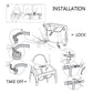 Zarpma High Chair Straps, 3 Point Harness Straps Belt For Child Kid Chair Strap For Ikea Antilop High Chair (Grey)