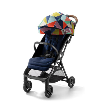 Graco Ready2Jet Compact Stroller - Overhead Friendly Compact Travel Stroller With Automatic Fold, Geo Pop
