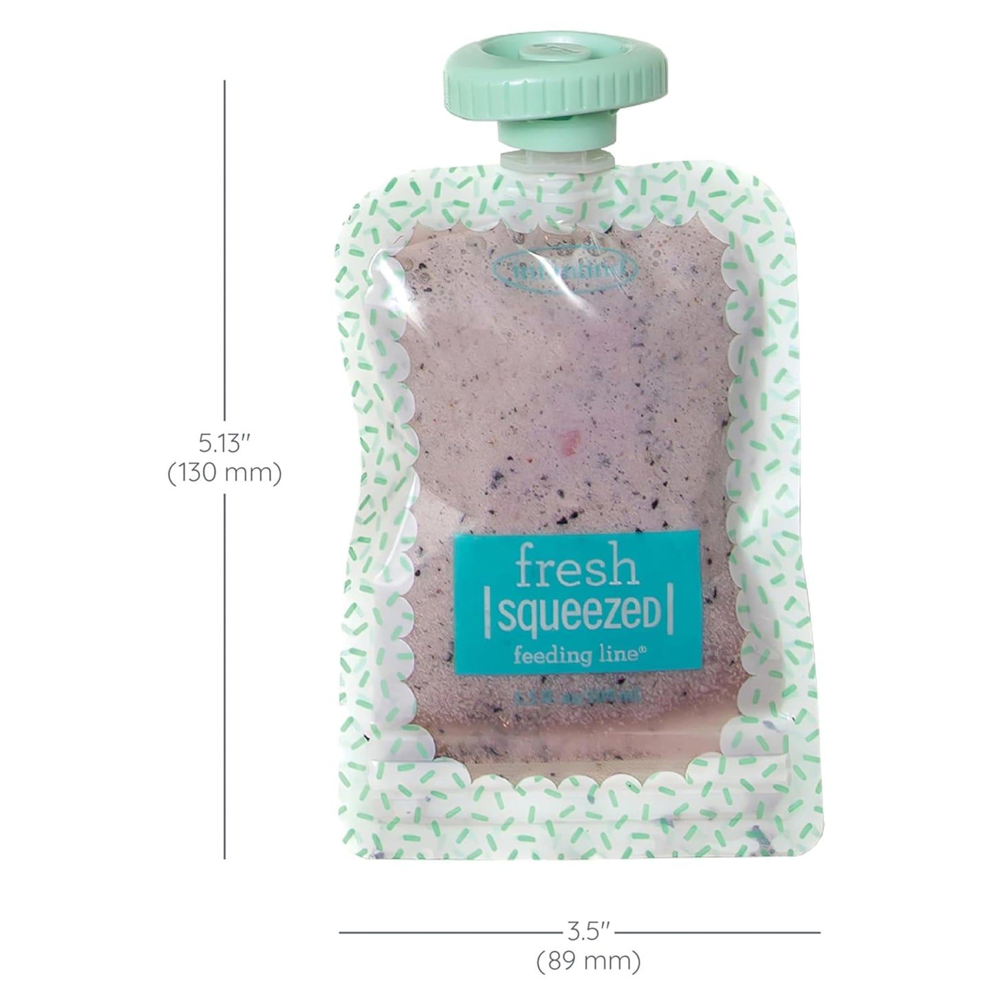 Infantino Reusable Squeeze Pouches For Homemade Baby Food, 3.5 Oz, Pack Of 25 - Bpa, Pvc, And Phthalate-Free, Freezer-Safe, With