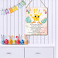 Diy Baby'S First Easter Handprint Sign, Baby First Easter Gifts For Babies Toddler, Baby Easter Crafts, Baby Handprints Keepsake