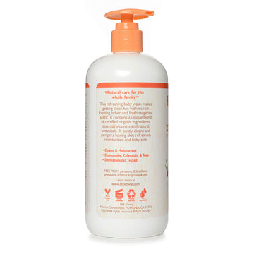 Little Twig 2-In-1 Baby Wash, Hypoallergenic Body Wash With Organic Ingredients, Baby Bath Essentials, Happy Tangerine, 17 Fl. O