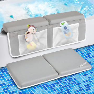 Colsen Baby Bath Kneeler And Elbow Kneeling Rest Pad Set - Comfortable, 1.5    Thick, Painless, Non-Slip, Foldable Mat For Bathi