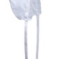 Christening Day Girls' White Organza Overlay Gown With Sheer Flowers 24M