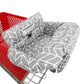 2-In-1 Shopping Cart And High Chair Cover For Baby, Padded Cover, Fold'N Roll Style, Portable With Carry Bag (Gray Arrow)