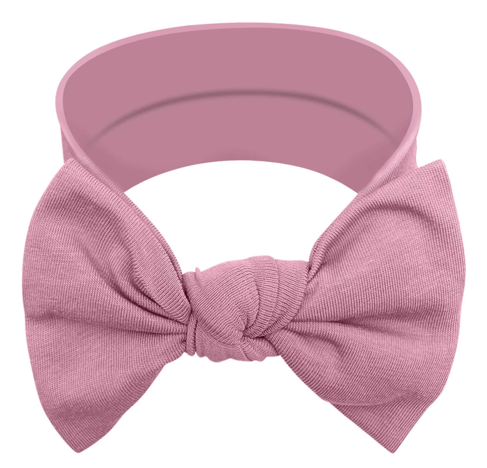 Babygiz Baby Girl Headbands-Infant,Toddler Cotton Handmade Hairbands With Bows Child Hair Accessories (Copper Rose)