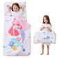 Toddler Nap Mat with Pillow and Blanket, Extra Large Rolled Napping Mats,Slumber Bags for Boys Girls,Kids Sleeping Bag for Dayca