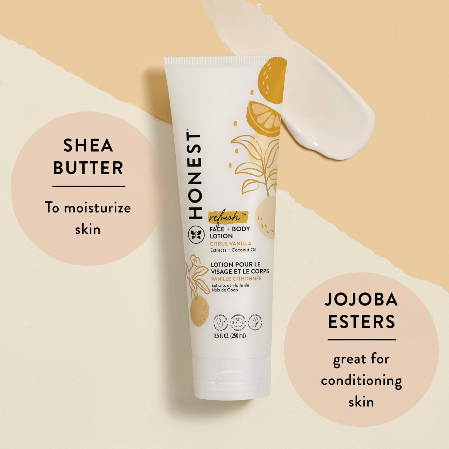 The Honest Company 2-In-1 Cleansing Shampoo + Body Wash And Face + Lotion Bundle  Gentle For Baby  Naturally Derived  Citrus Van