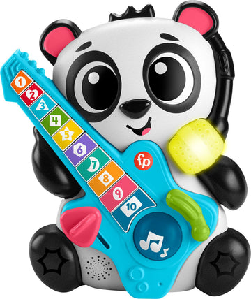 Fisher-Price Baby Learning Toy Link Squad Jam & Count Panda with Music & Lights for Ages 9+ Months, Compatible Only with Link Sq