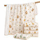 Infantura Baby Soft Muslin Thick Blanket Cotton and Dotted Backing Double Layer Receiving Blanket  Pack of 1 (Assorted Prints) 