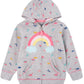 Popshion Toddler Girls Zip Up Rainbow Sweatshirt Winter Jacket Long Sleeve Hooded Coats Dino Shirt Fall Clothes Tops Christmas K