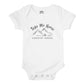The Spunky Stork Take Me Home Country Roads Organic Cotton Baby Bodysuit (12-18M) White