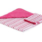 Towelselections Turkish Cotton Hooded Terry Velour Baby Bath Towel And Glove Set Pink Striped