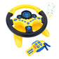 deAO Kids Steering Wheel for Backseat with Car Key Pretend Driving Simulated Driving Steering Wheel Toy with Light and Music Gif
