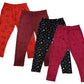 IndiWeaves Girls Combo Pack of Cotton Printed Capri (Red/Brown/Black/Maroon_1314 Years) Pack of 4