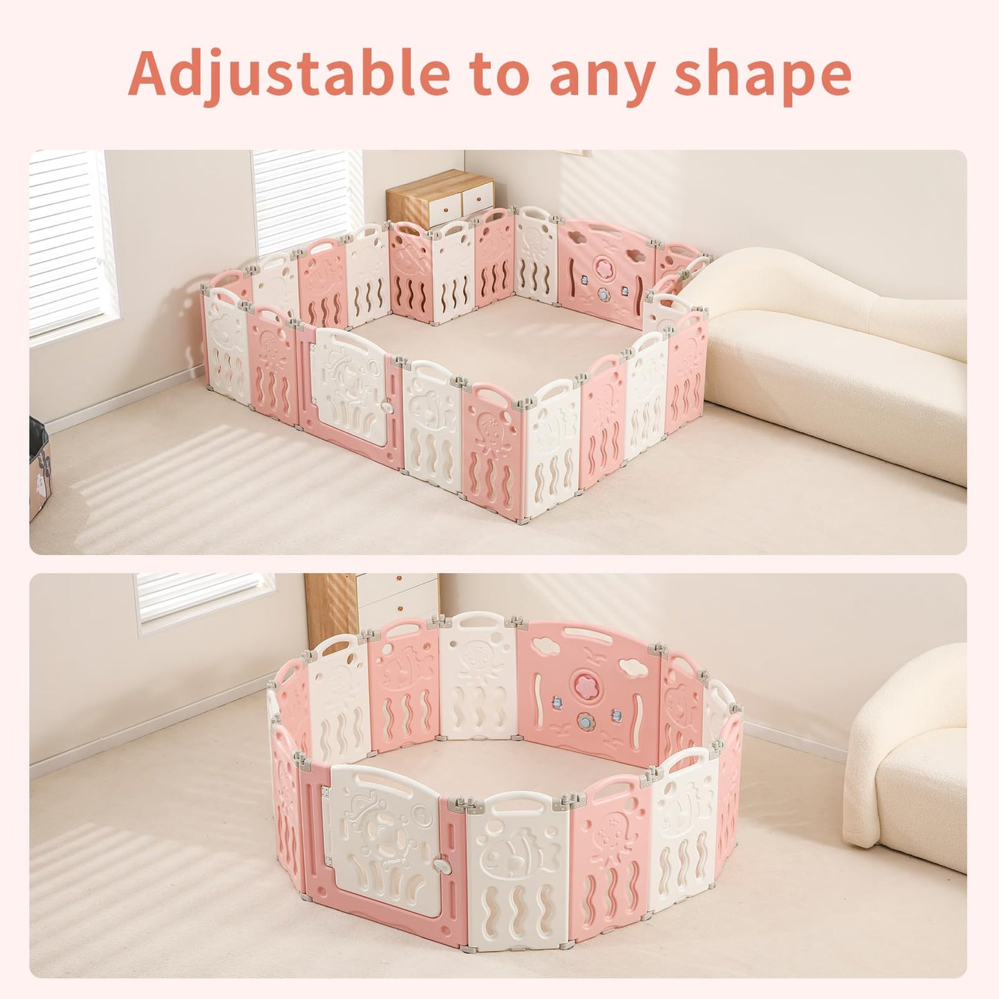 Ifleth Baby Playpen, Foldable Playpen For Babies And Toddlers,14 Panels Baby Play Pen Large Baby Play Yard, Portable Baby Fence