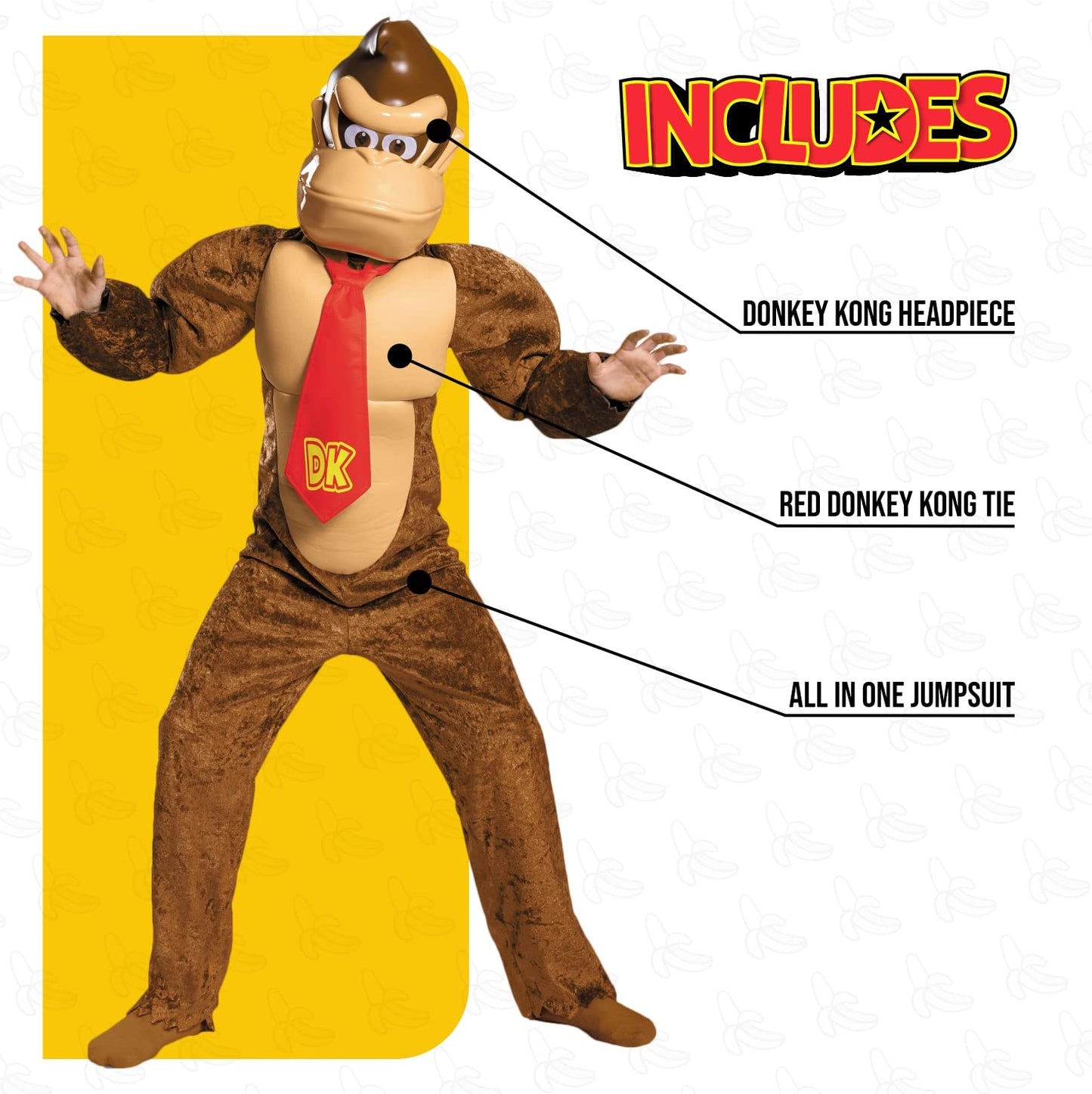 Disguise Boy'S Donkey Kong Deluxe Super Mario Bros. Nintendo Costume, Large/10-12