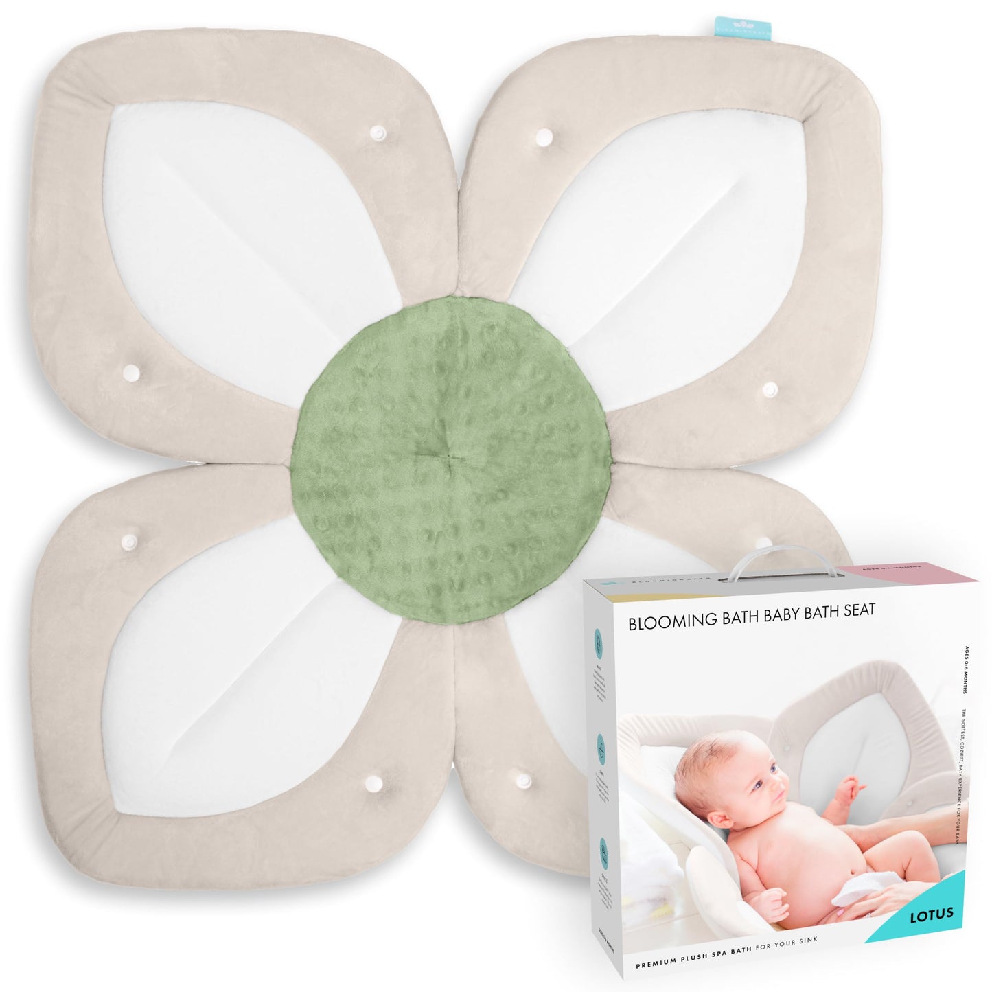 Blooming Bath Baby Bath Seat - Baby Tubs for Newborn Infants to Toddler 0 to 6 Months and Up - Infant Essentials Must Haves - Th
