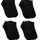 Crux&Hunter Cotton Spandex Plain Low Ankle Unisex Socks Pack Of 12(Colour=Black)