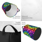 Gbuzozie Leopard Round Laundry Hamper Rainbow Tie Dye Storage Basket Toys Clothes Organizer Bin For Home Bathroom Bedroom Dorm N