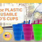 Arrow Home Products Sip A Cup With Built In Straw, 10Oz, 6Pk - Bpa-Free Straw Cups For Kids Great For Everyday Use - Made In The
