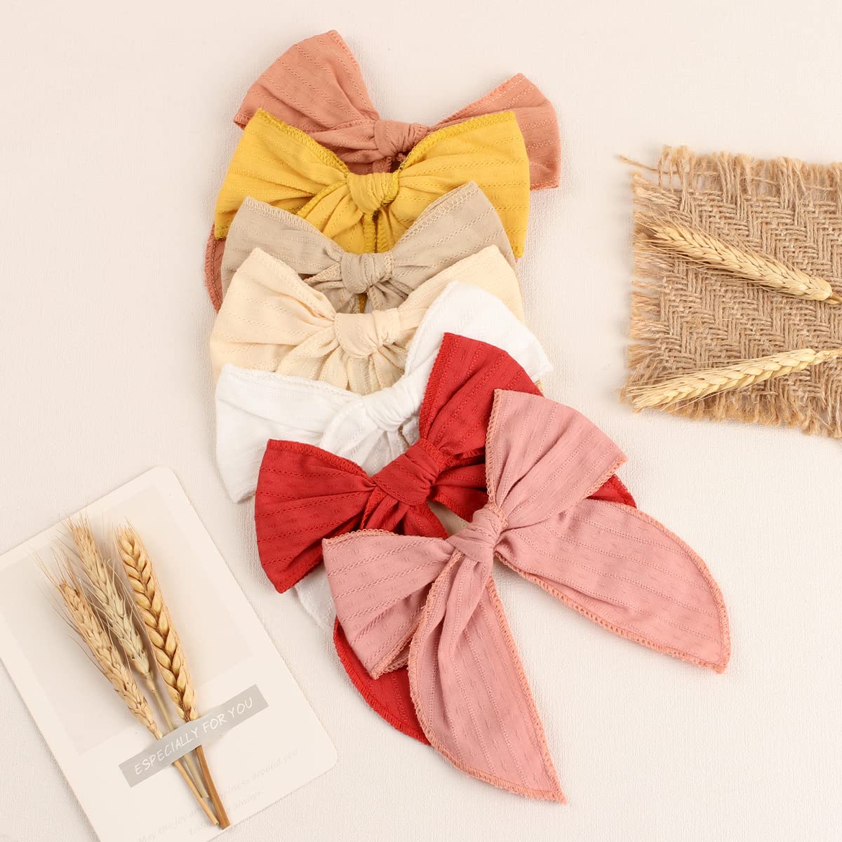 7 Pcs Tulle Hair Bows For Girls, Large Daisy Hair Barrettes, Handmade Cute Wedding Hair Accessories For Baby Girls Infants Toddl