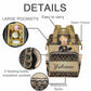 M Yescustom Personalized Diaper Bag For Baby, Large Capacity Custom Brown Crown Prince Diaper Bag With Name, Waterproof Diaper B