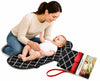BABIES BLOOM Diaper Clutch Bag with Changing Matt, Waterproof Portable Baby Diaper Changing Station (Mommy Clutch Bag) (Black/Re