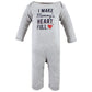 Hudson Baby Unisex Baby Cotton Coveralls, Mommys Little Boy, 6-9 Months