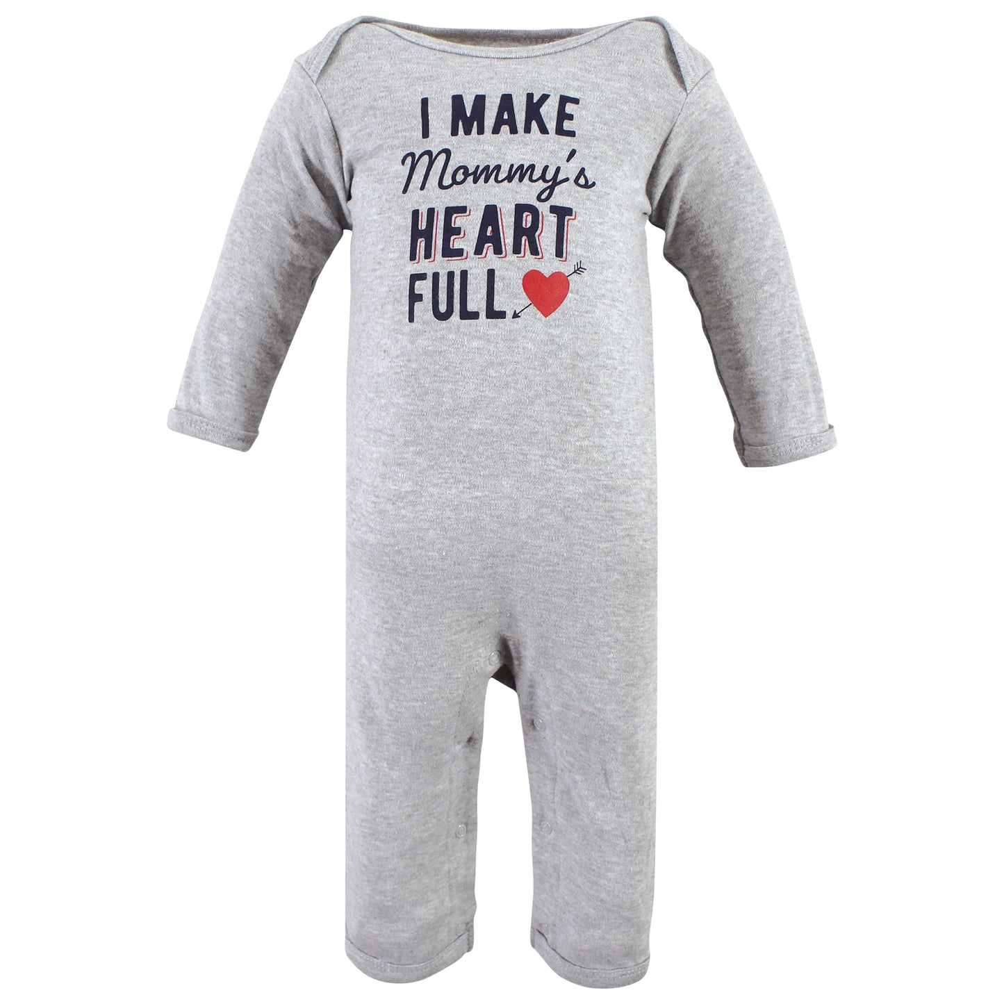 Hudson Baby Unisex Baby Cotton Coveralls, Mommys Little Boy, 6-9 Months